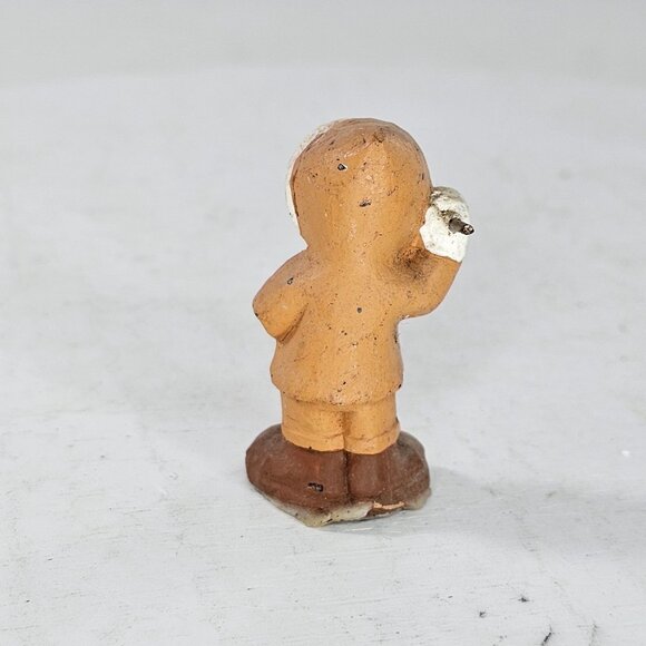 Vintage Spanish Mud People Eskimo Figurine Terracotta - Picture 4 of 6